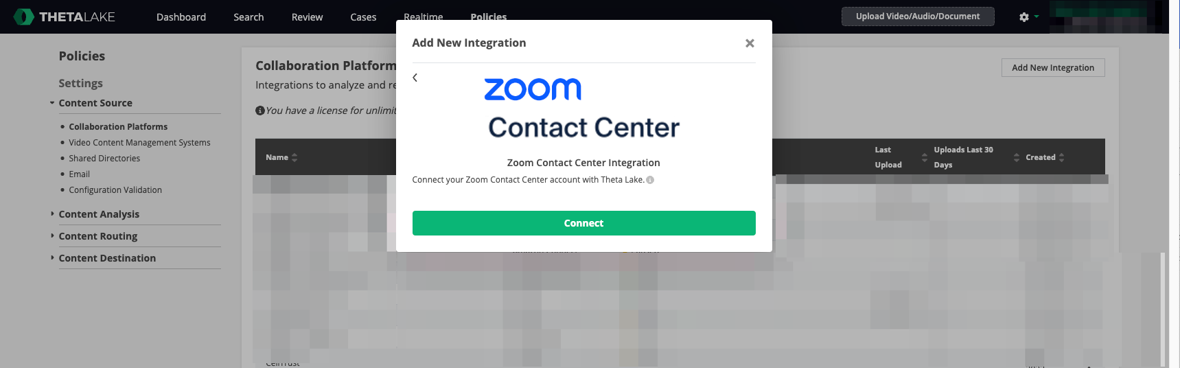 Content Source Integration: Zoom Contact Center – Theta Lake